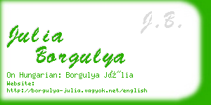 julia borgulya business card